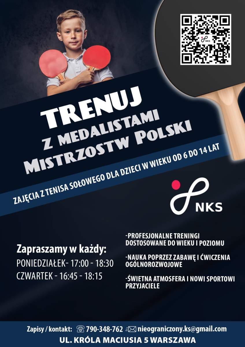 Plakat treningu Trenuj z medalistami Mistrzostw Polski