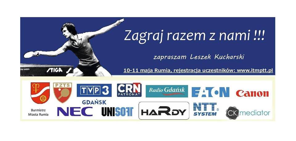 Plakat turnieju I Mistrzostwa Polski Branży It w Tenisie Stołowym