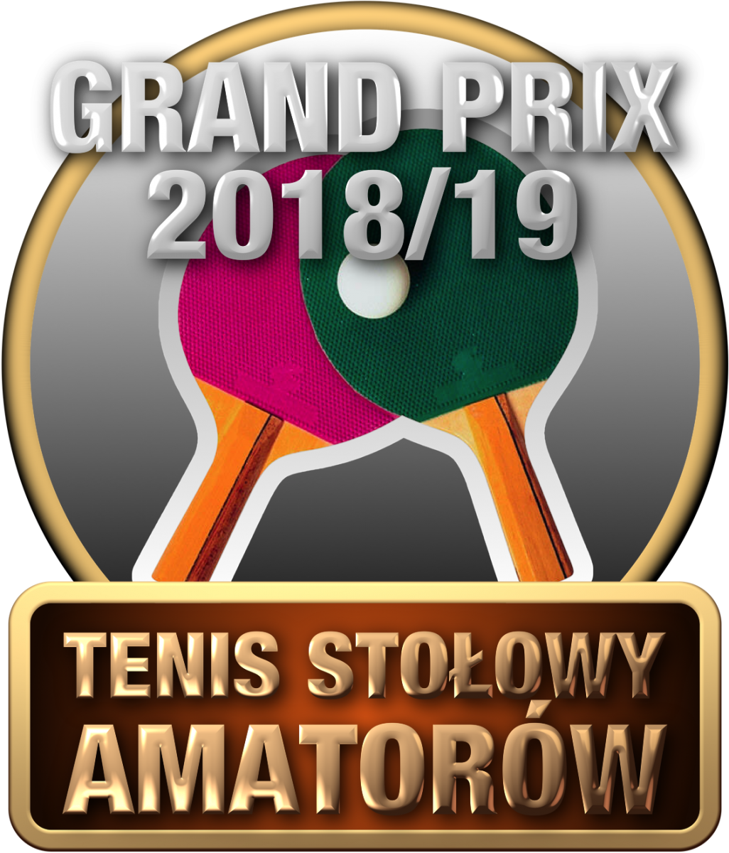 Plakat turnieju GRAND PRIX Ostrów Mazowiecki w tenisie stołowym amatorów 2018/2019- drugi turniej