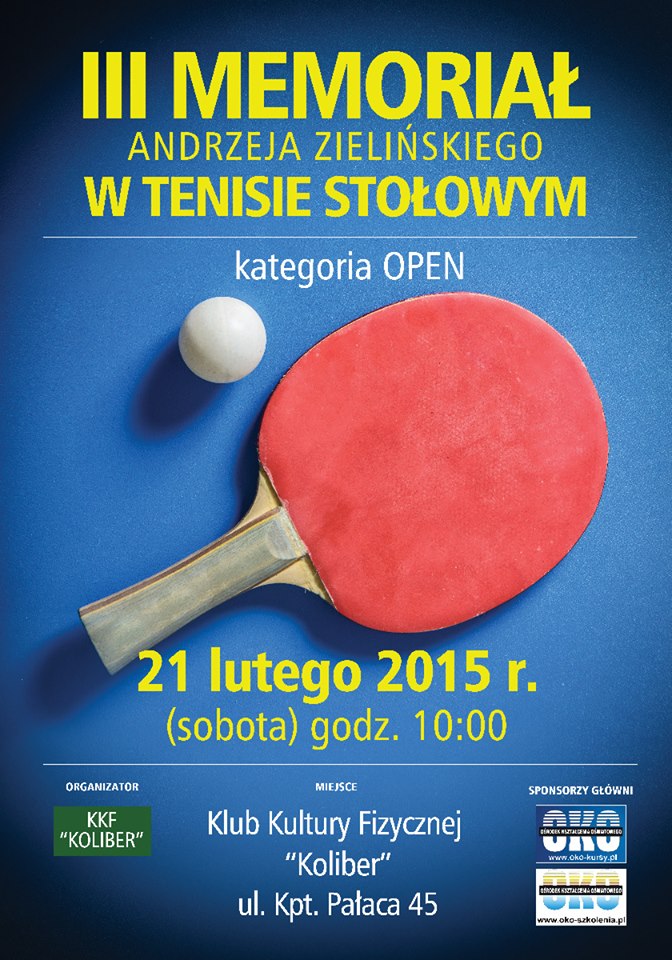 Plakat turnieju III Memoriał Andrzeja Zielińskiego