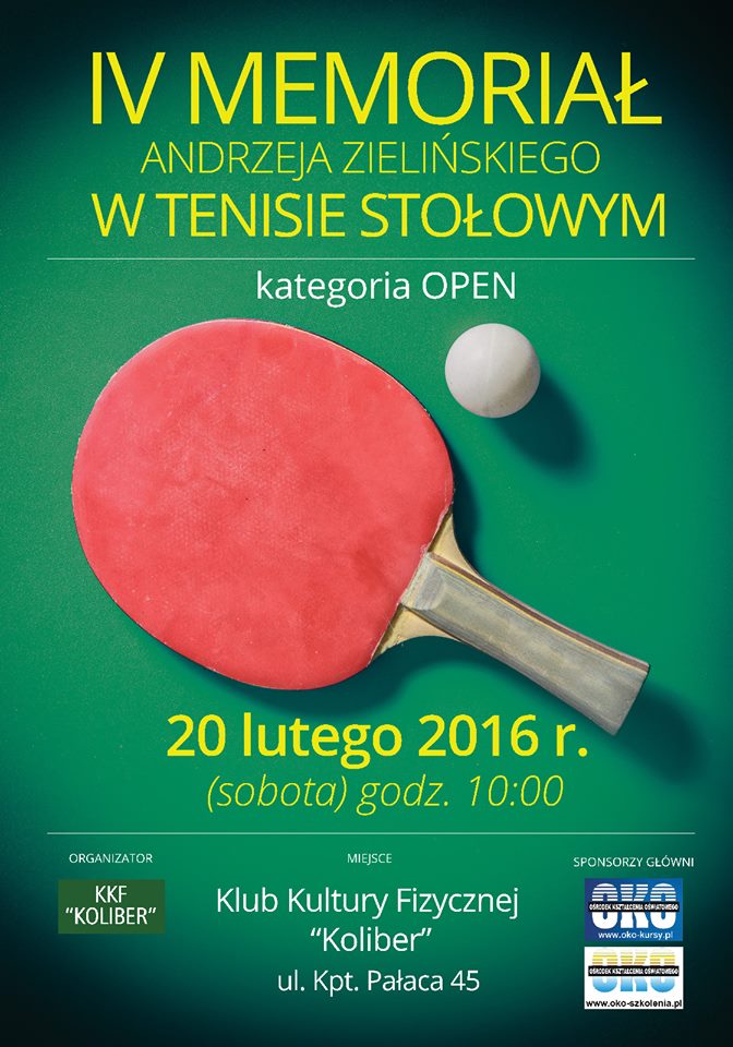 Plakat turnieju IV Memoriał Andrzeja Zielińskiego