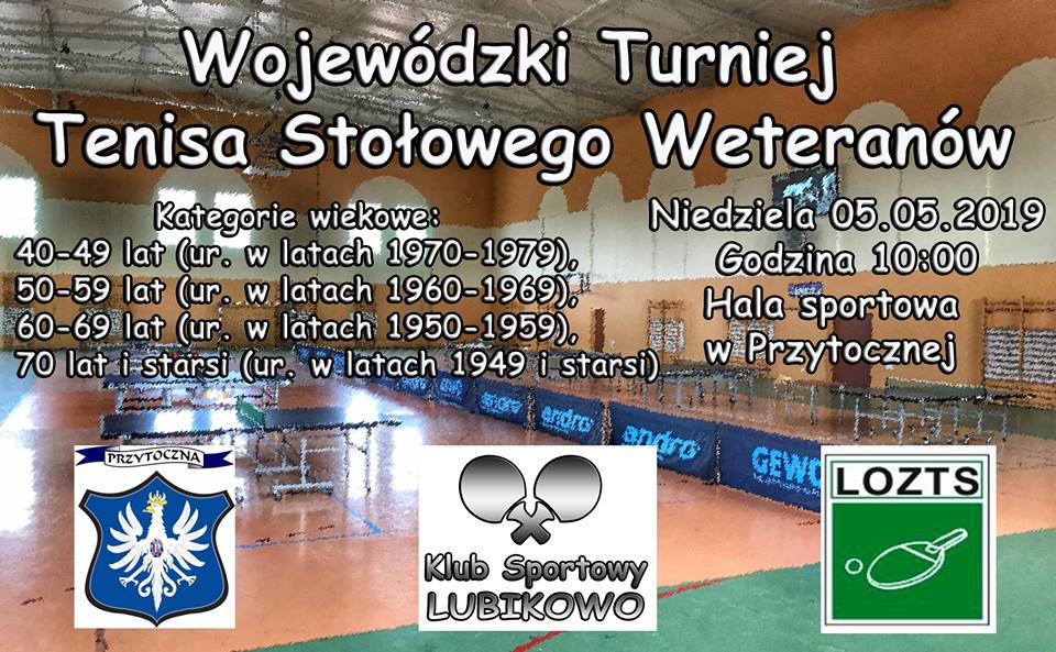 Plakat turnieju Wojewódzki Turniej Weteranów w Przytocznej