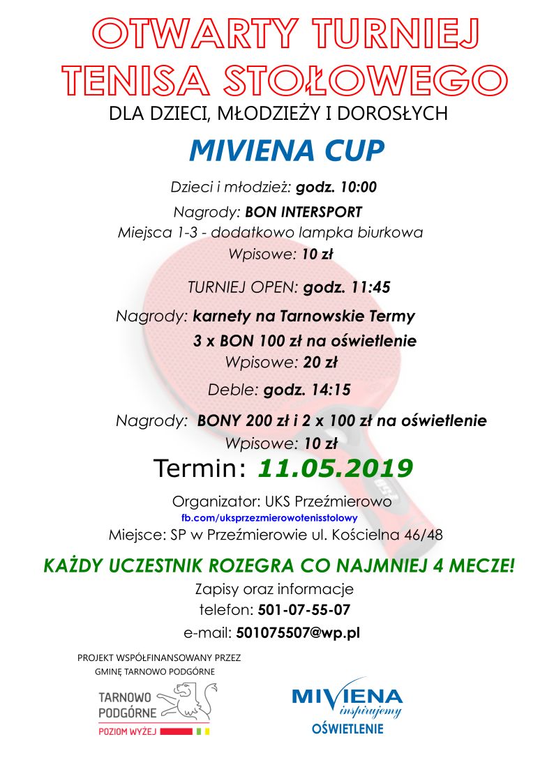 Plakat turnieju Miviena Cup - Przeźmierowo