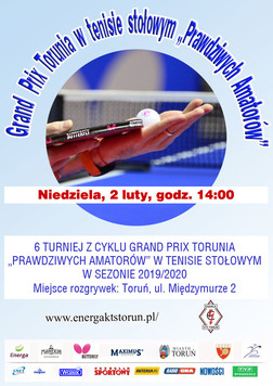 Plakat turnieju 6 GPT Amatorów sezon 2019/2020