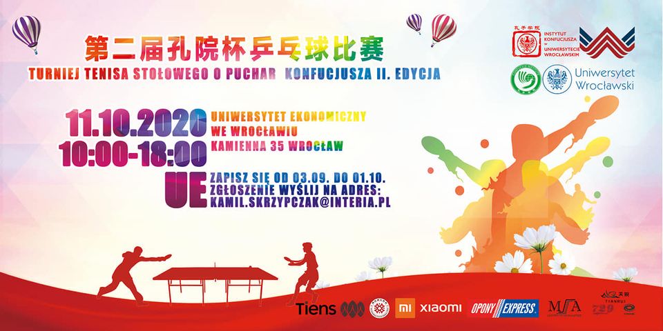 Plakat turnieju Turniej Tenisa Stołowego o Puchar Konfucjusza! - 2 edycja
