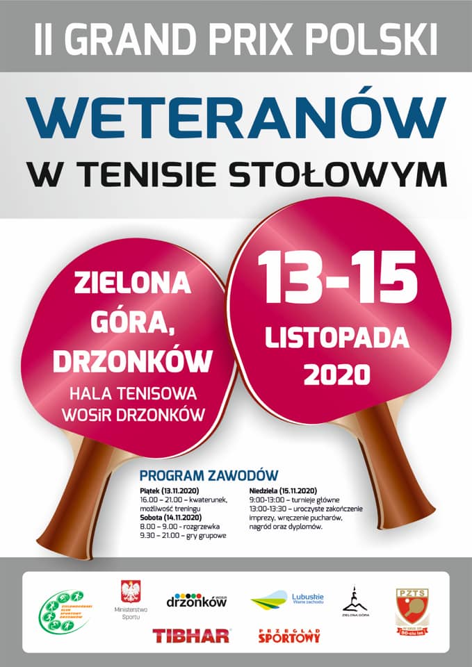 Plakat turnieju II Grand Prix Polski Weteranów