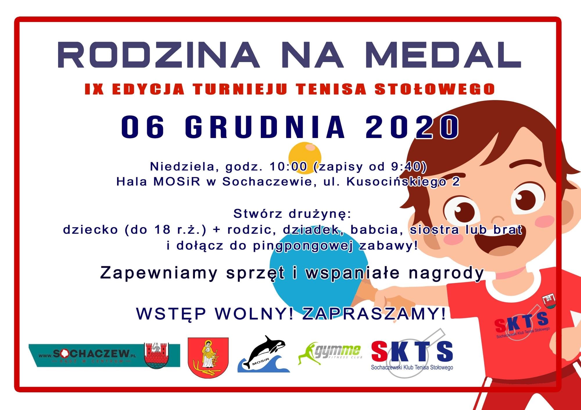 Plakat turnieju RODZINA NA MEDAL - 9 edycja