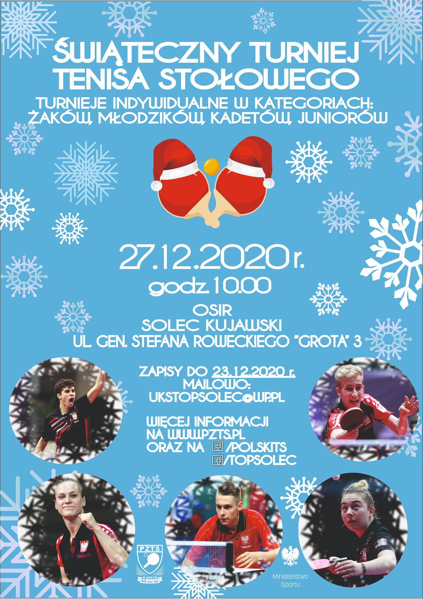 Plakat turnieju Świąteczny Turniej - Solec Kujawski