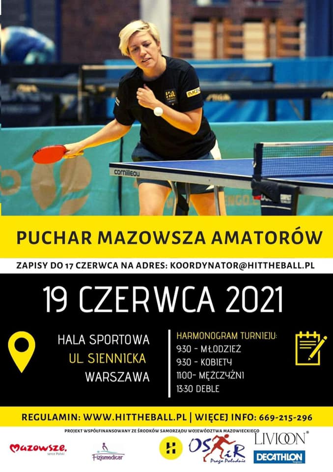 Plakat turnieju Puchar Mazowsza Amatorów 2021