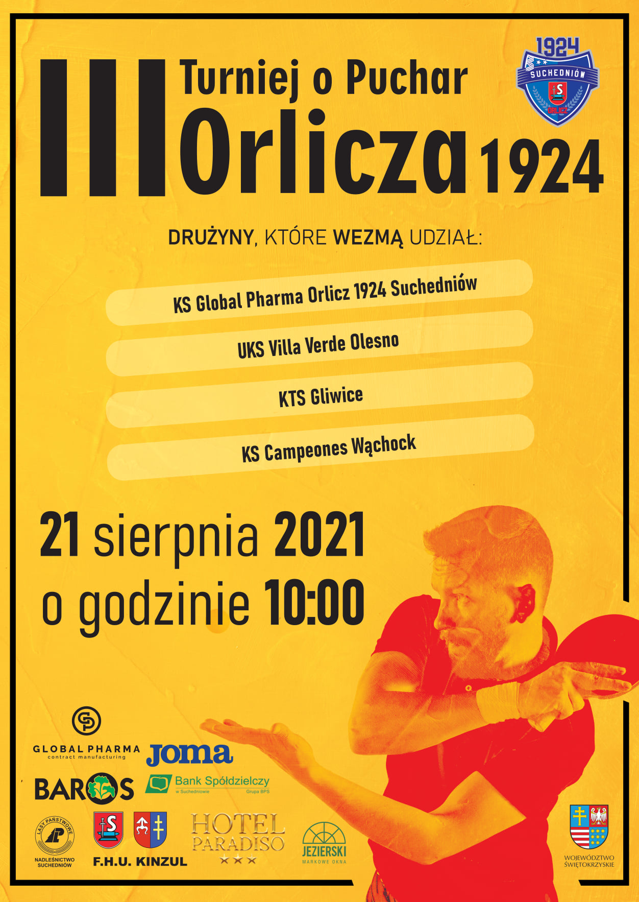 Plakat turnieju III edycja Turnieju o Puchar Orlicza 1924
