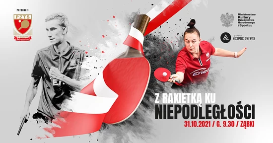 Plakat turnieju Z Rakietką Ku Niepodległości - Ząbki