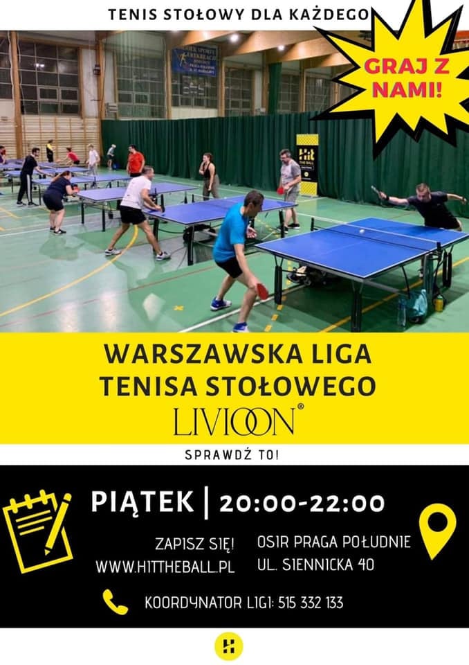 Plakat turnieju WARSZAWSKA LIGA TS LIVIOON 14.01.2022 SIENNICKA