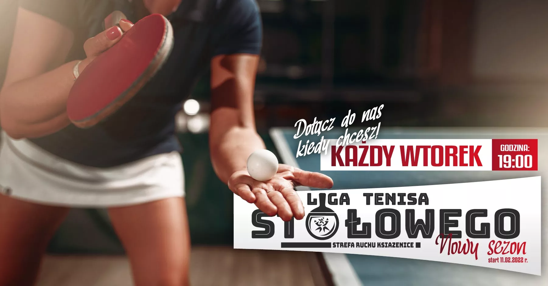 Plakat turnieju LTS – LIGA TENISA STOŁOWEGO