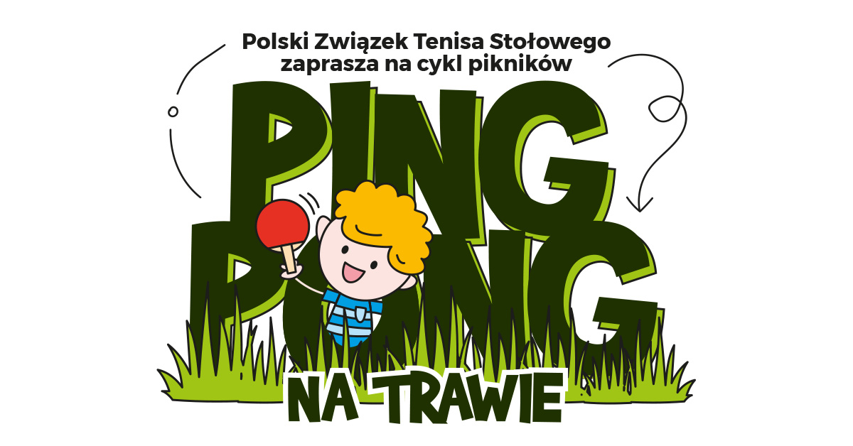 Plakat turnieju Pingpong na trawie 2 lipca 2022