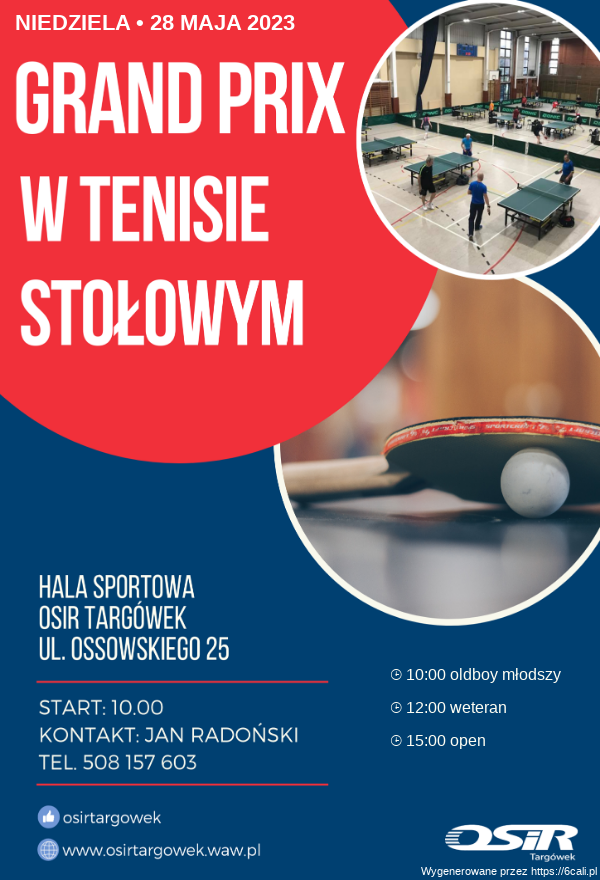 Plakat turnieju IX Grand Prix amatorów - Targówek Ossowskiego (Sezon  2022/2023)