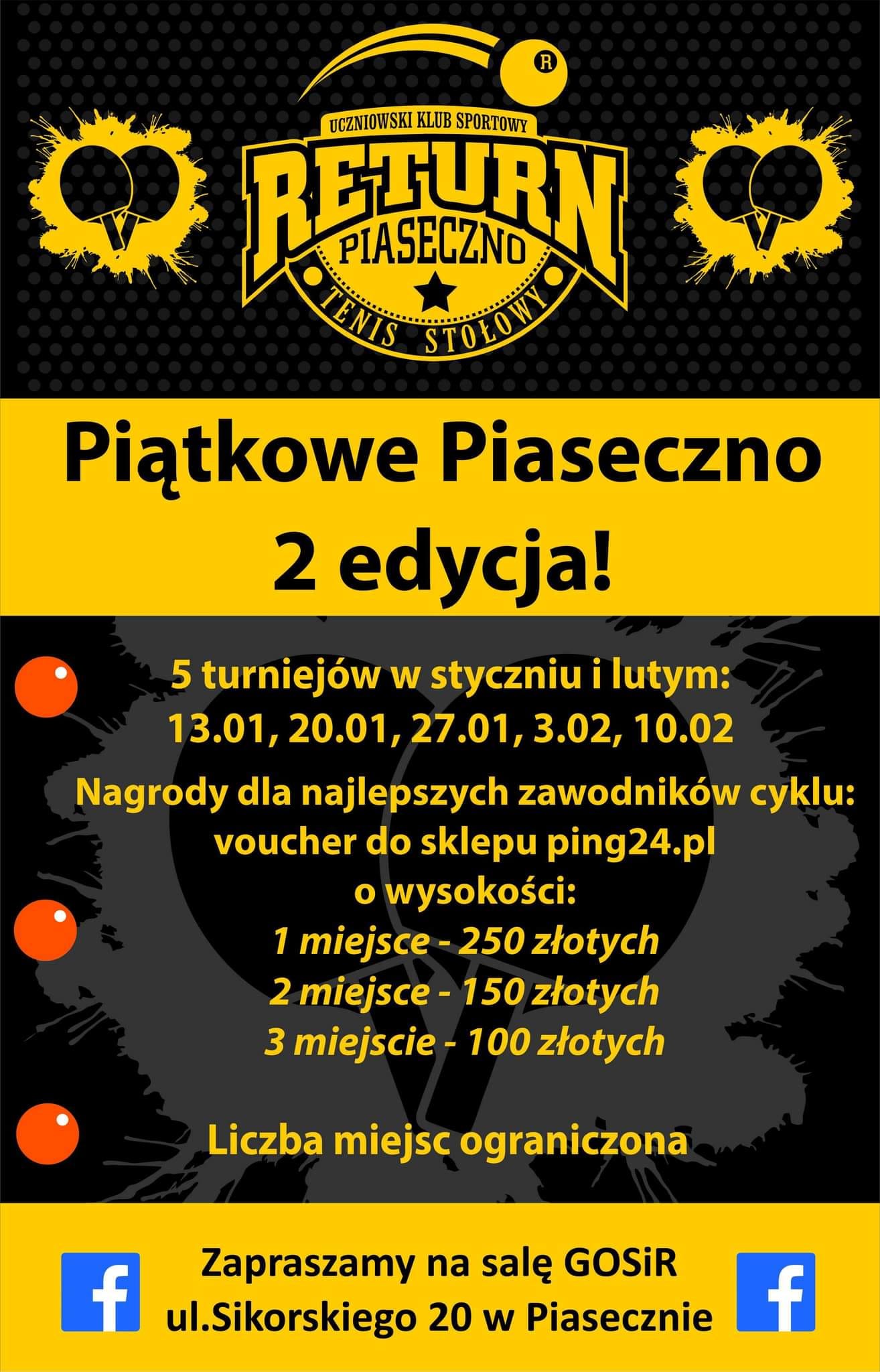 Plakat turnieju Piątkowe Piaseczno 2023 - termin 1