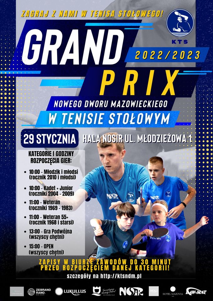Plakat turnieju Grand Prix Nowego Dworu Mazowieckiego 2022/2023 - termin 4