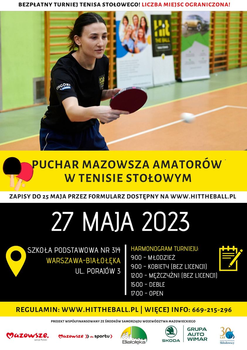 Plakat turnieju Puchar Mazowsza Amatorów 2023