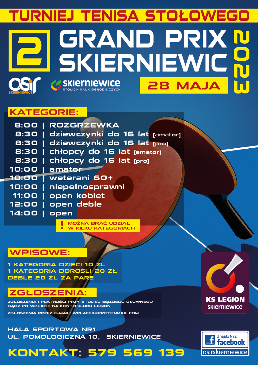Plakat turnieju 2 Etap Grand Prix Skierniewic 2023