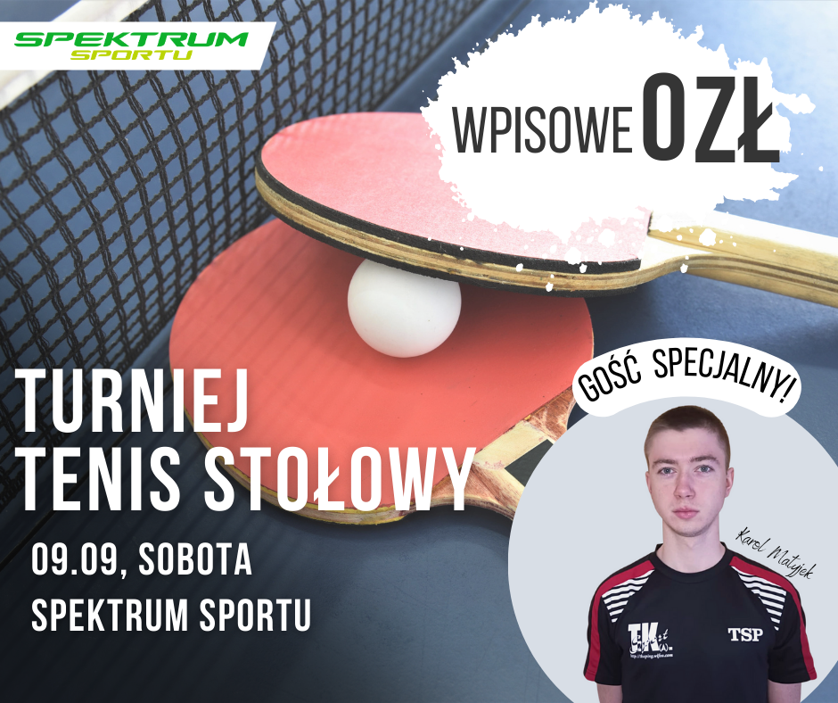 Plakat turnieju Tenisa Stołowego - Święto Sportów Rakietowych