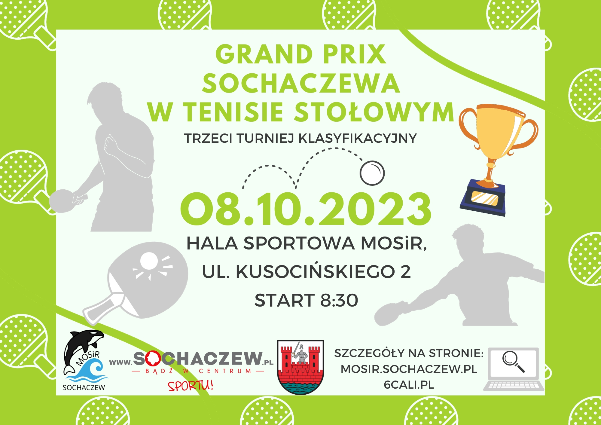 Plakat turnieju Grand Prix Sochaczewa w Tenisie Stołowym - III turniej klasyfikacyjny