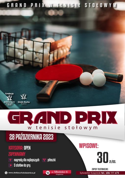 Plakat turnieju GrandPrix Książenic (28 Październik 2023)