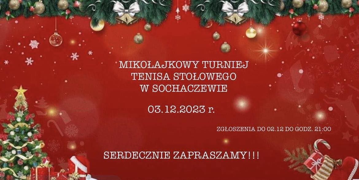 Plakat turnieju Turniej Mikołajkowy w Sochaczewie 2023