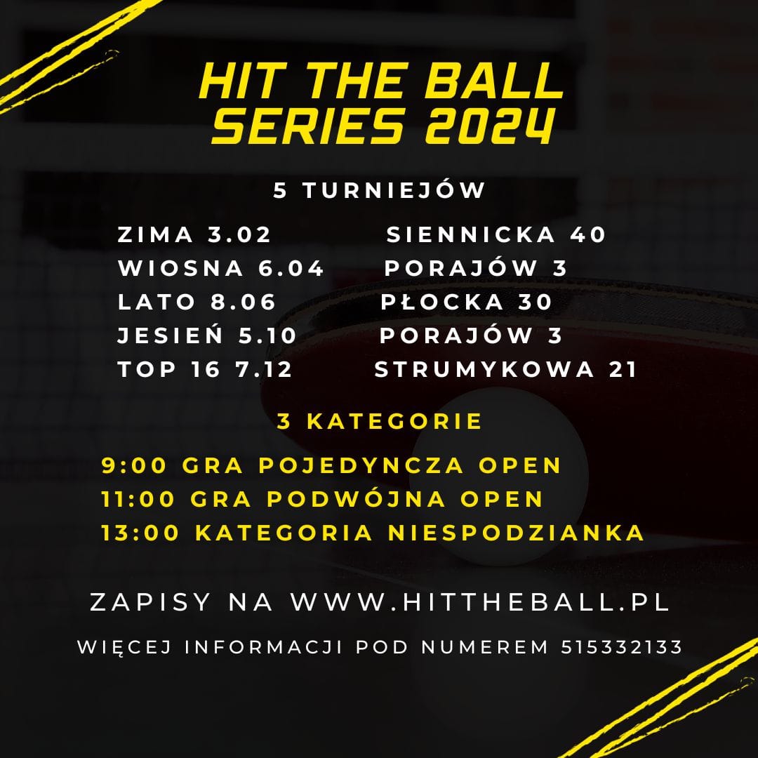 Plakat turnieju Hit the Ball Series Zima 2024