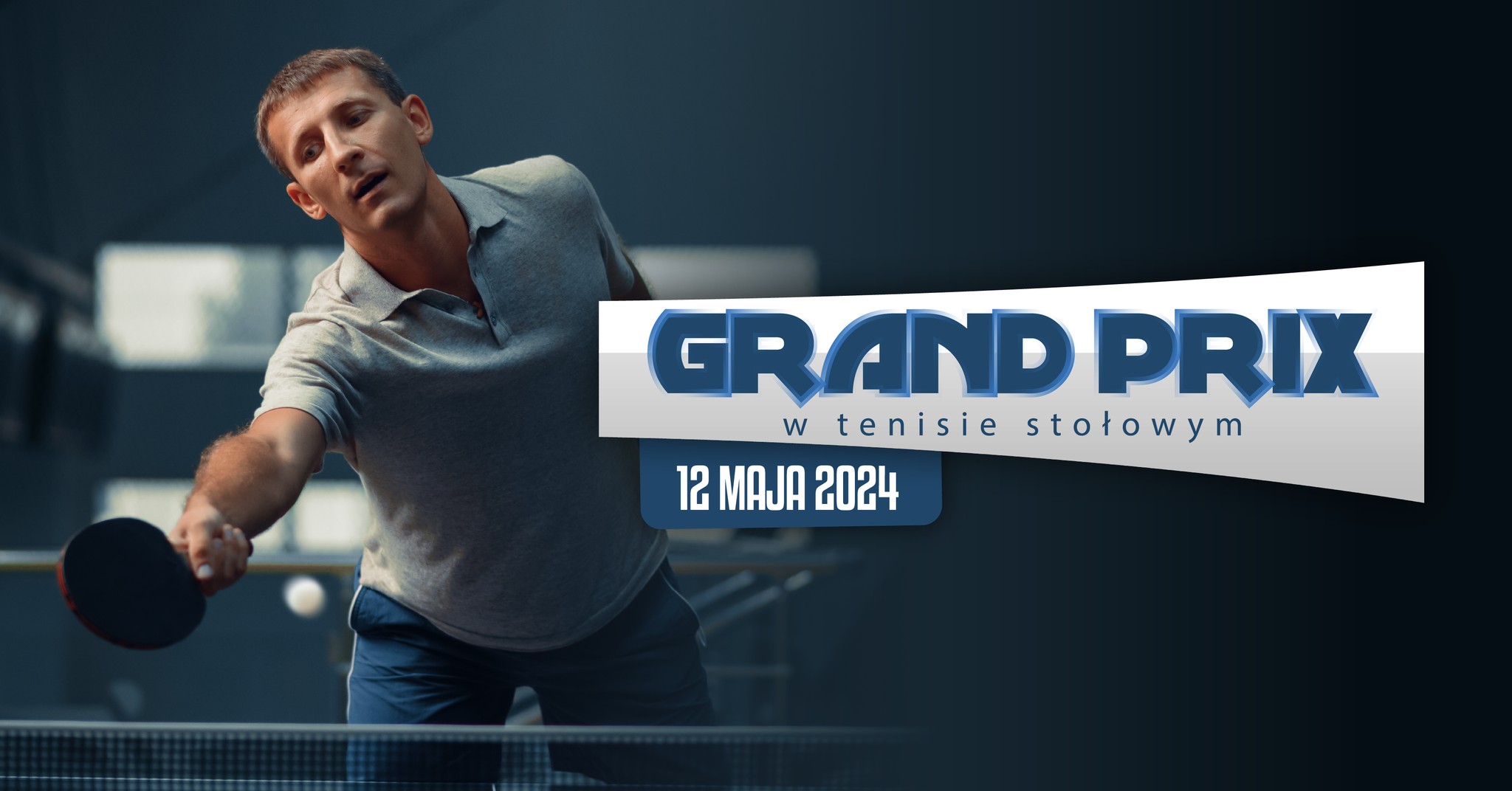 Plakat turnieju Turniej tenisa stołowego Książenice (12 maja 2024)