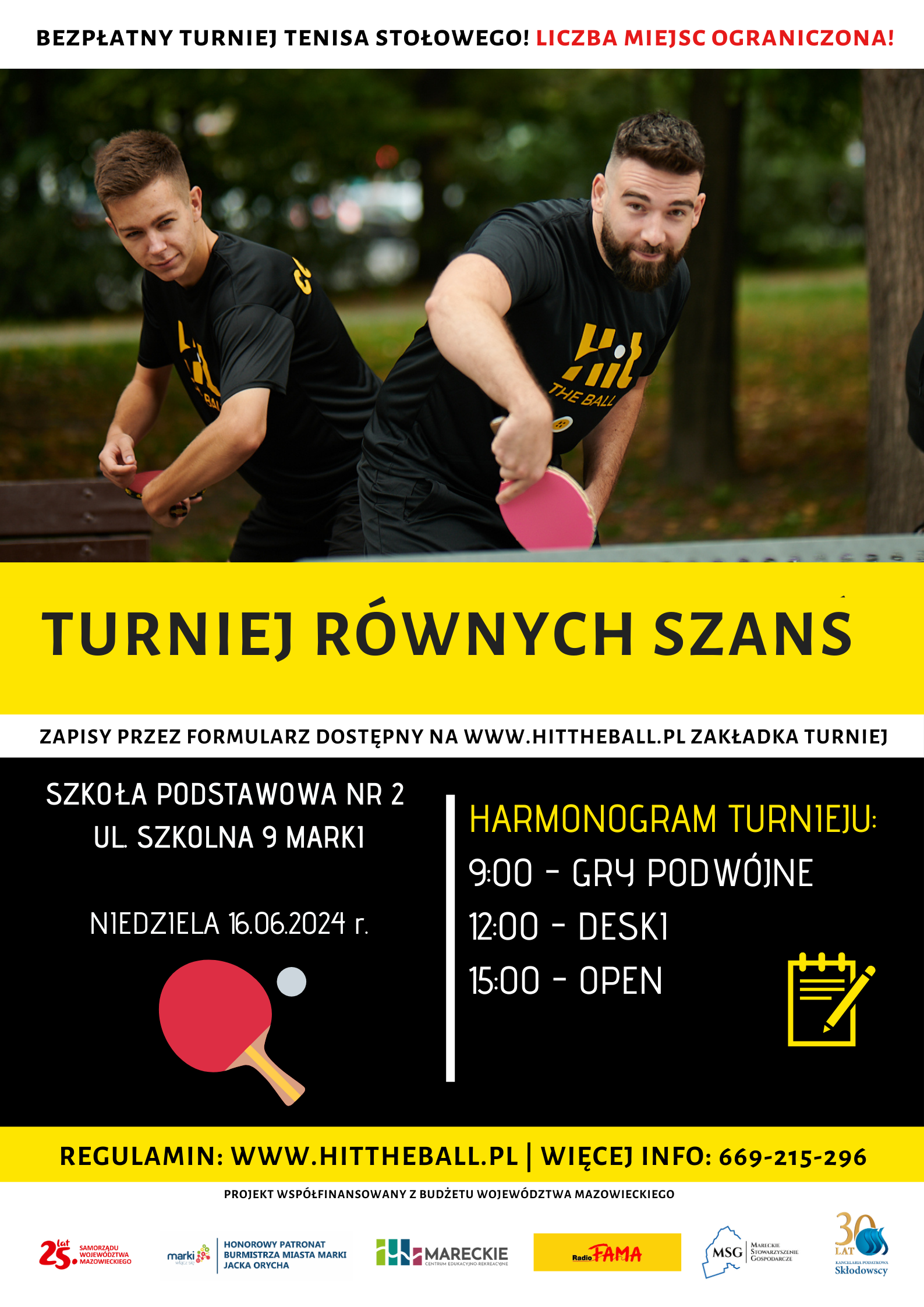 Plakat turnieju Turniej Równych Szans Marki 16.06.2024