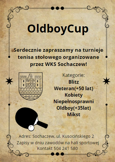 Plakat turnieju Finał OldboyCup  27 czerwca 2024