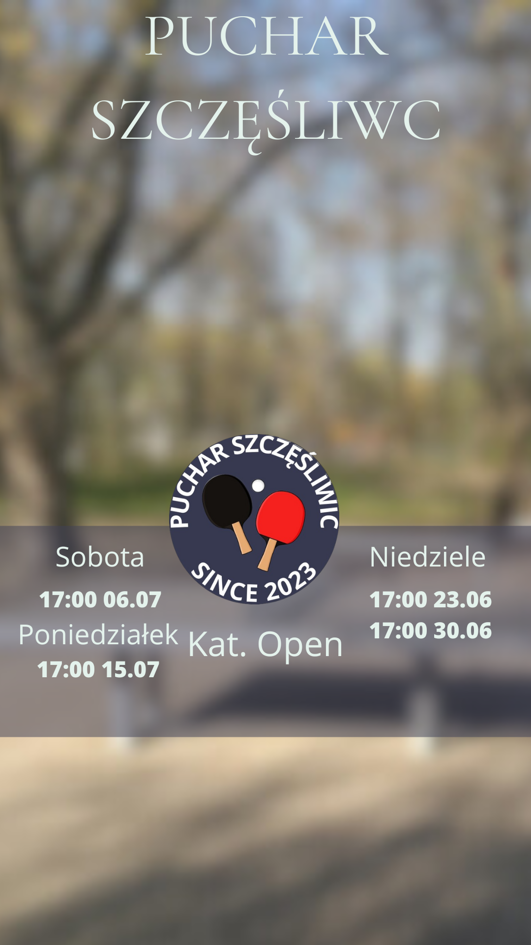 Plakat turnieju Puchar Szczęśliwic 2024