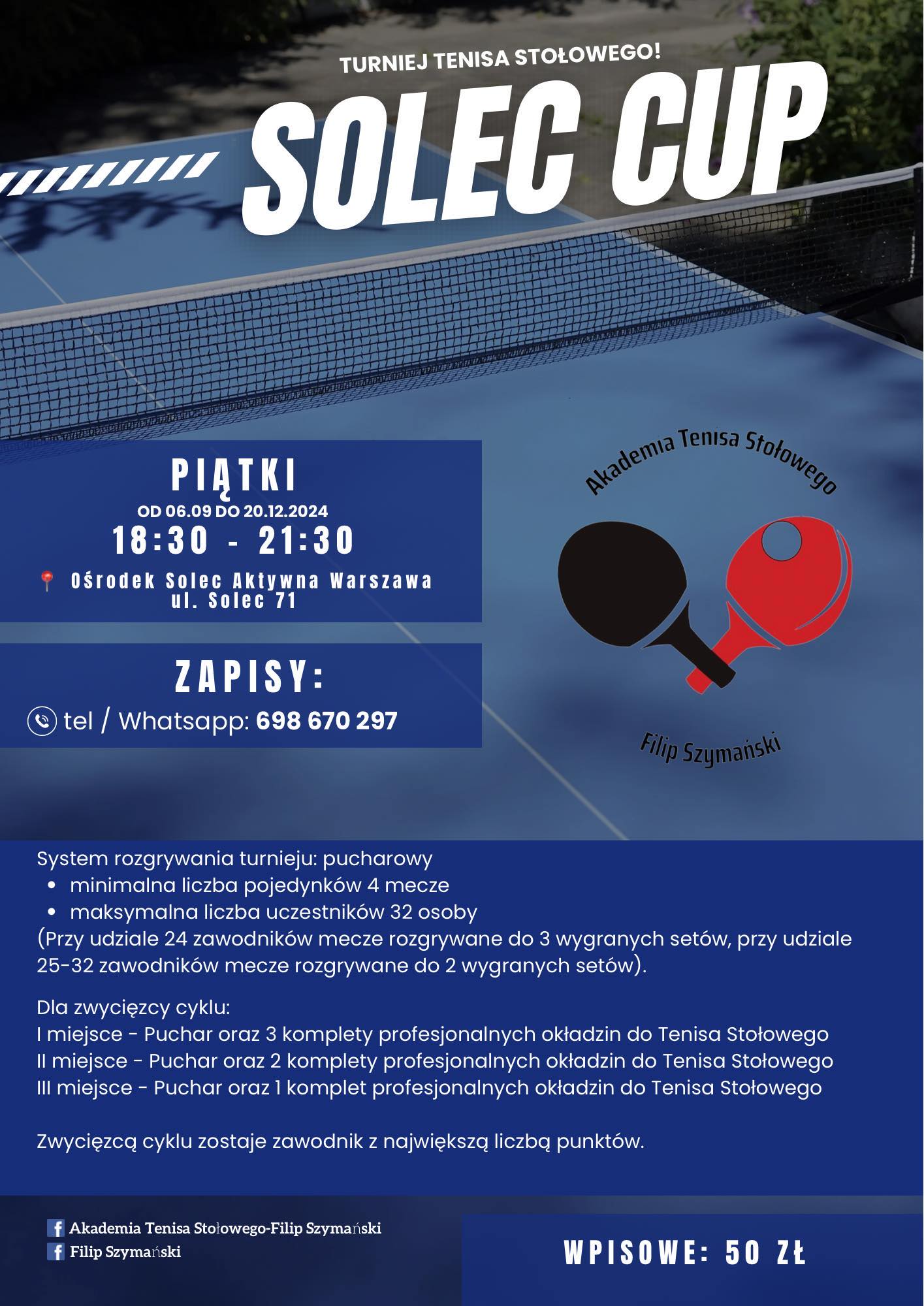 Plakat turnieju Turniej SOLEC CUP 2024 (Jesień) - 6 turniej