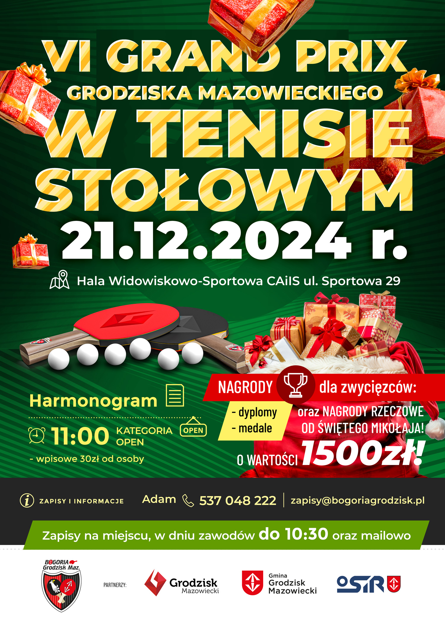 Plakat turnieju Grand Prix Grodziska Mazowieckiego