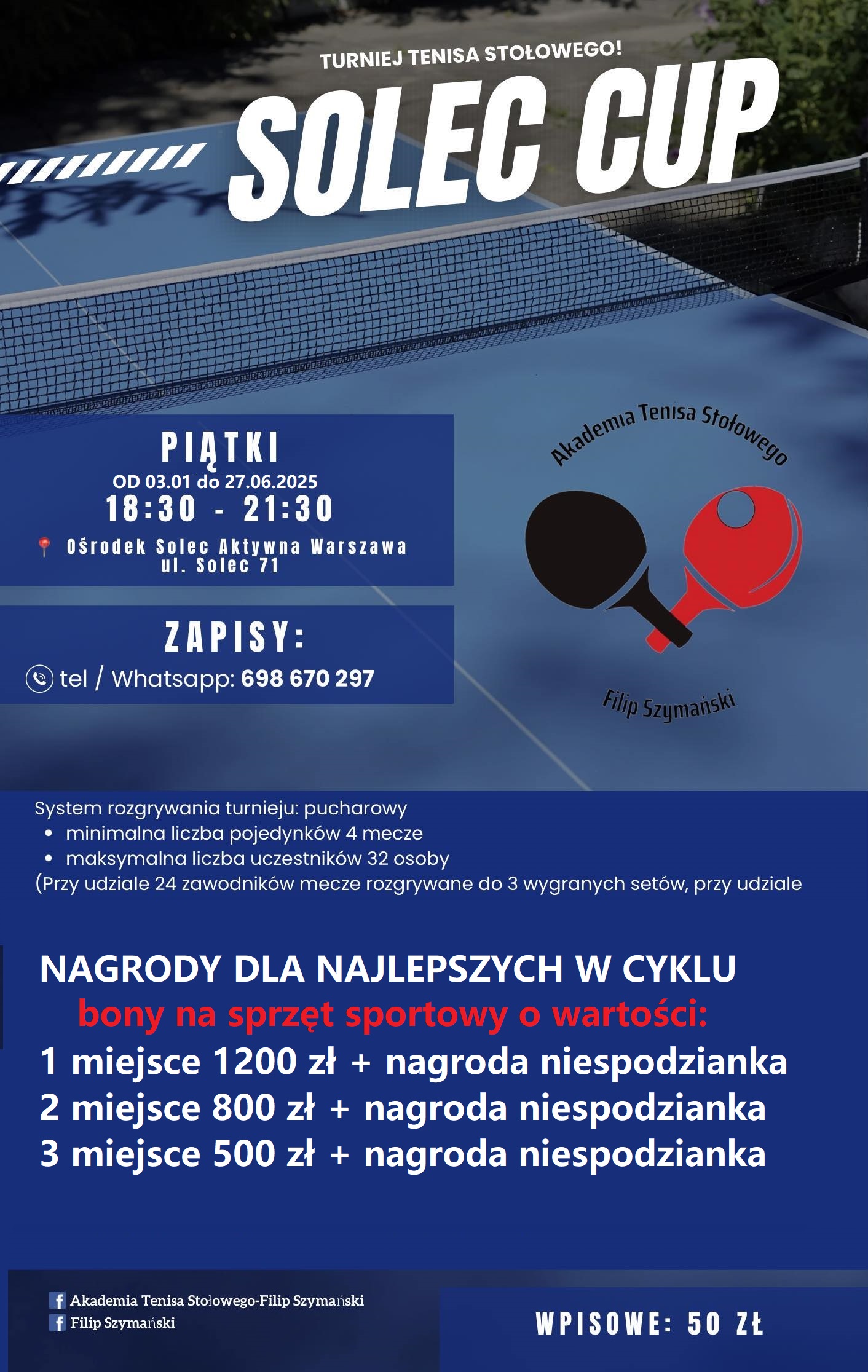 Plakat turnieju Turniej SOLEC CUP 2025 (Wiosna/Lato) - 1 turniej