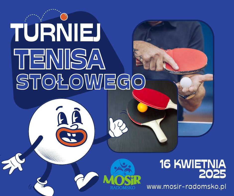 Plakat turnieju Turniej Tenisa Stołowego (16 kwietnia 2025)