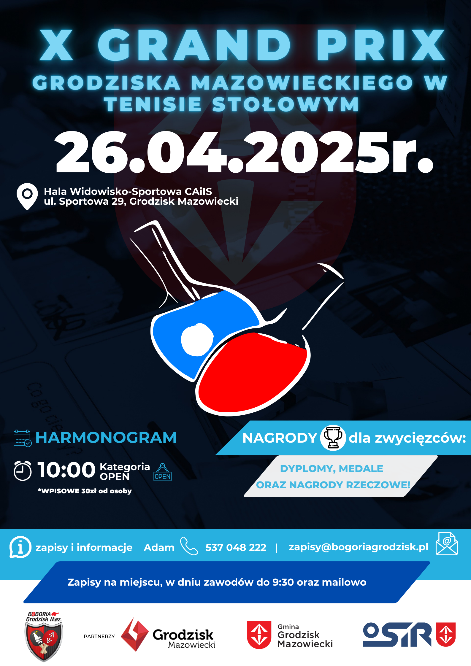 Plakat turnieju Grand Prix Grodziska Mazowieckiego