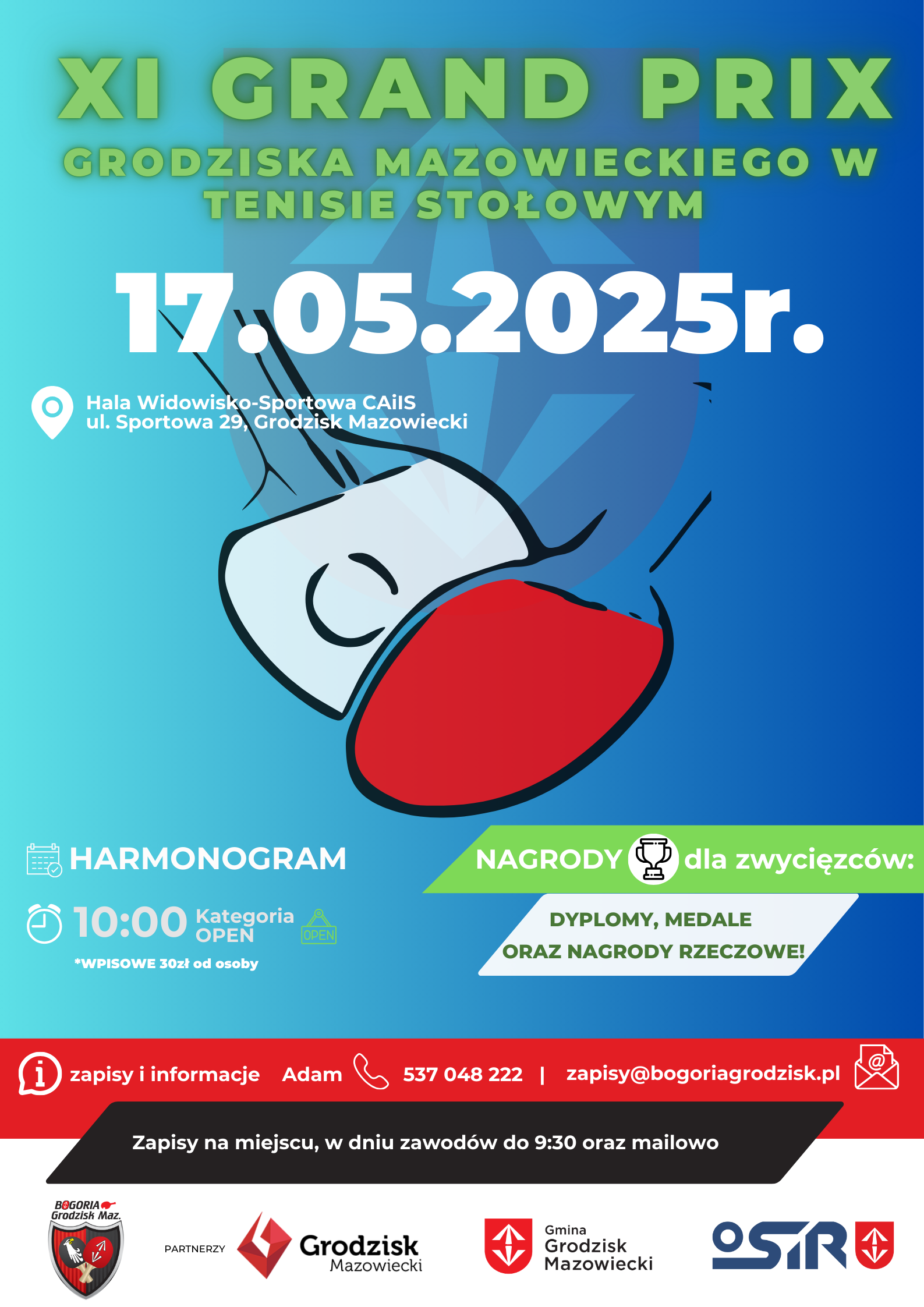 Plakat turnieju Grand Prix Grodziska Mazowieckiego