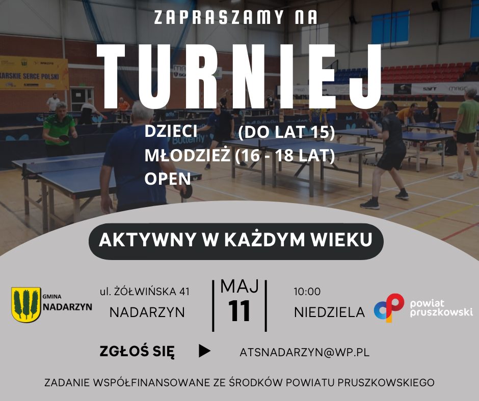 Plakat turnieju Turniej w Nadarzynie (11 maj 2025)