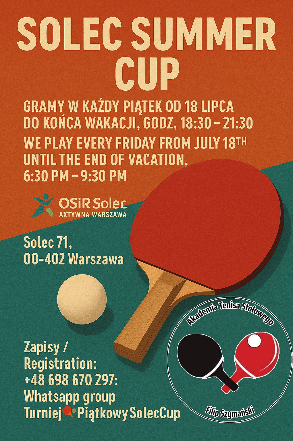 Plakat turnieju Solec Summer Cup 2025 - turniej 3