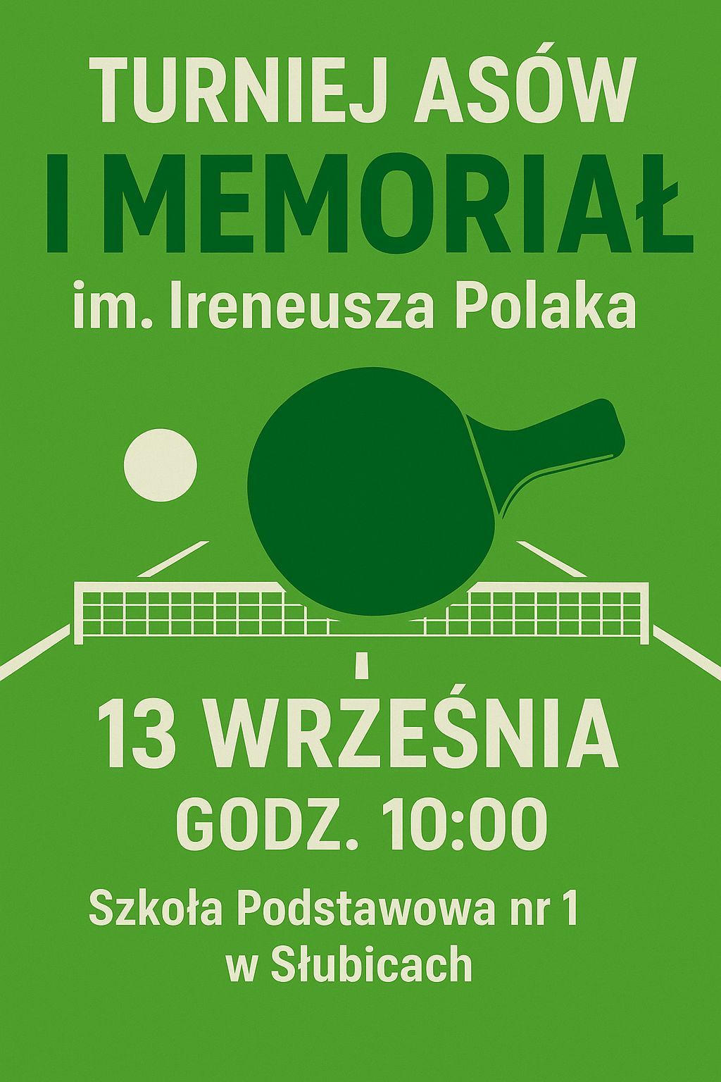 Plakat turnieju Memoriał im. Ireneusza Polaka (13 września 2023)