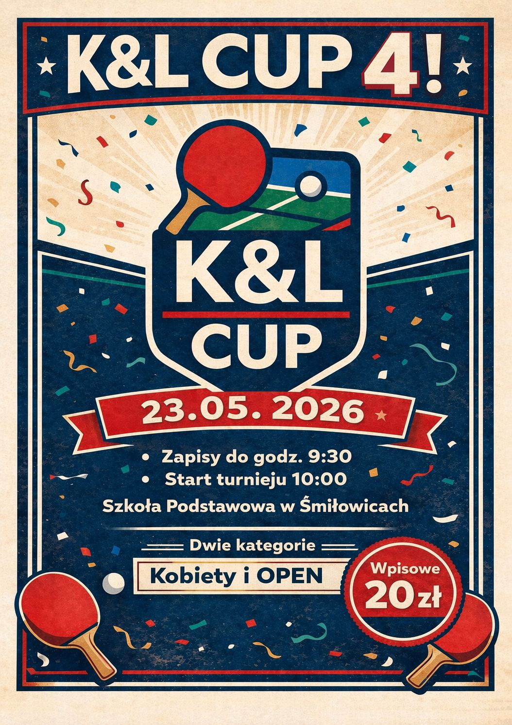 Plakat turnieju K&L CUP 4 (23 maja 2026)
