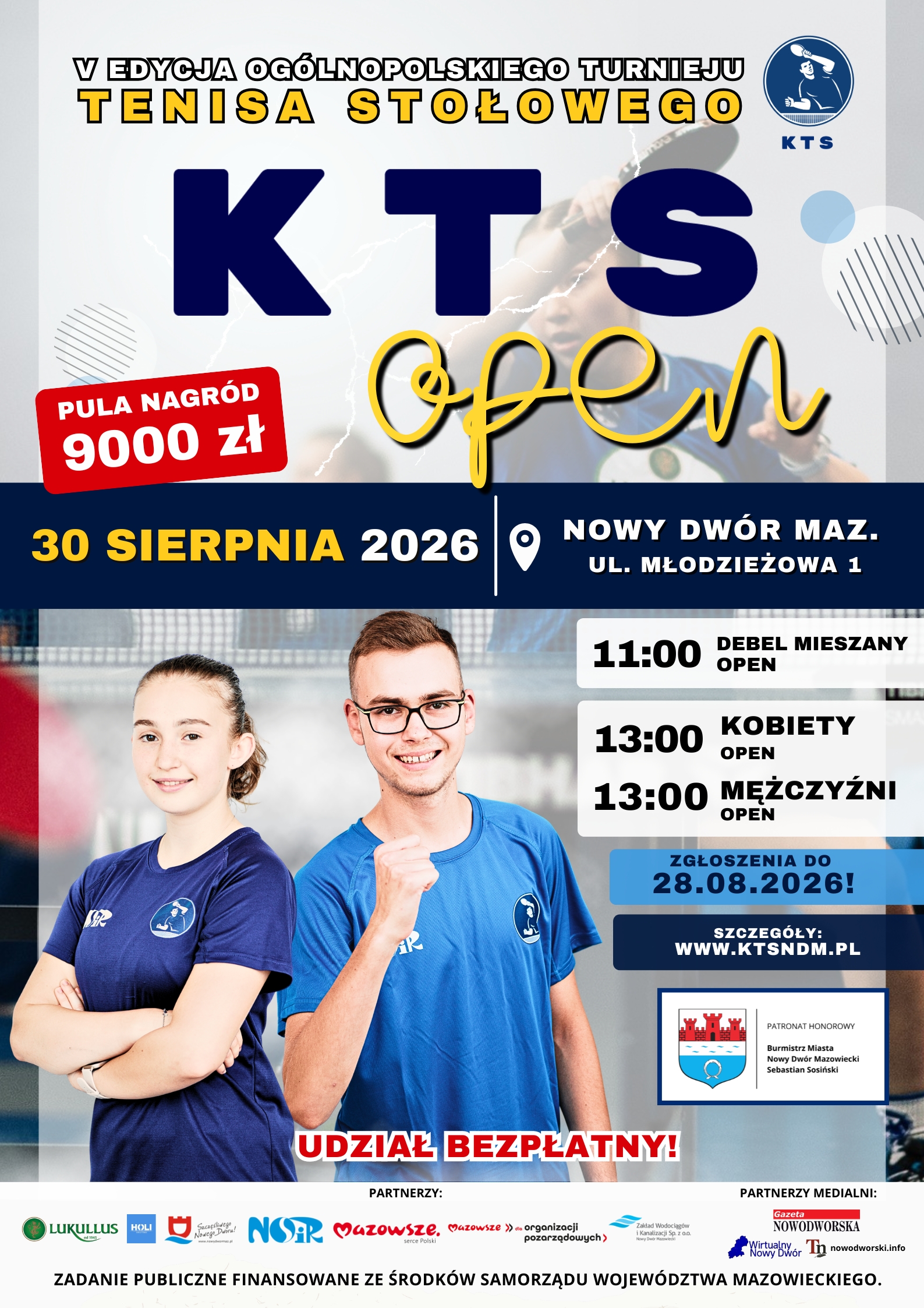 Plakat turnieju KTS Open 2026