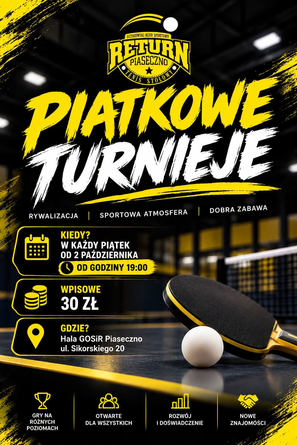 Plakat turnieju Piątkowe Piaseczno (2 października)